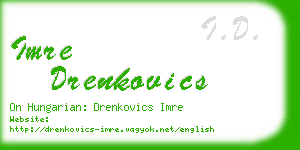 imre drenkovics business card